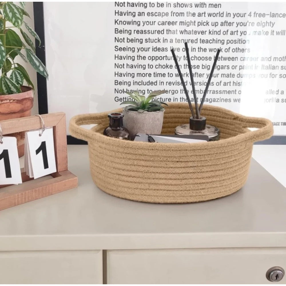 Storage and Organisation - light beige basket