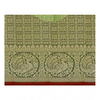 Generic Women's Jacquard Woven Saree With Unstitched Blouse 5.5Mtr (Red)