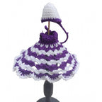 Generic Laddu Gopal Tharad Dress Size: 0 To 6 (White-Lavender)