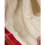 Generic Women's Silk Printed Saree With Unstitched Blouse 5.5Mtr (Off White)