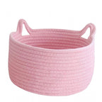 Generic Cotton Pack Of_1 Plain Cat Basket 9x5 Inch (Pink)