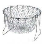 Generic Foldable Chef Basket – Multi-Function Strainer And Steamer (Color: Assorted )