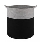 Generic Cotton 12x14 Inch-1 Pcs Storage Basket For Clothes With Out Lid (Gray-Black)