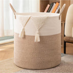 Generic Cotton 12x14 Inch-Kidi-Handle Storage Basket For Clothes With Out Lid (Kidi-White)