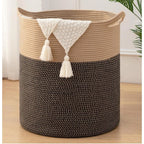 Generic Cotton 12x14 Inch - Mix Storage Basket For Clothes With Out Lid (Dark-Brown)