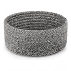 Generic Cotton 8x3 Inch Kidi Round 1 Pcs Bedside Organizer With Out Lid (Black)