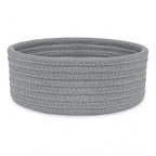 Generic Cotton 8x3 Inch Round 1 Pcs Bedside Organizer With Out Lid (Gray)