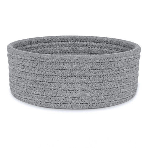 Generic Cotton 8x3 Inch Round 1 Pcs Bedside Organizer With Out Lid (Gray)