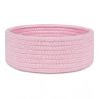 Generic Cotton 8x3 Inch Round 1 Pcs Bedside Organizer With Out Lid (Pink)