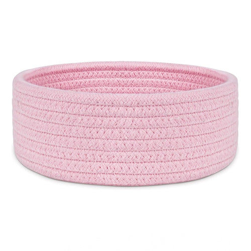 Generic Cotton 8x3 Inch Round 1 Pcs Bedside Organizer With Out Lid (Pink)