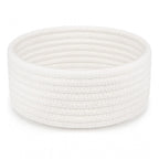 Generic Cotton 8x3 Inch Round 1 Pcs Bedside Organizer With Out Lid (White)