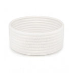 Generic Cotton 8x3 Inch Round 1 Pcs Bedside Organizer With Out Lid (White)