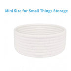 Generic Cotton 8x3 Inch Round 1 Pcs Bedside Organizer With Out Lid (White)