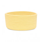 Generic Cotton 8x3 Inch Round 1 Pcs Bedside Organizer With Out Lid (Yellow)