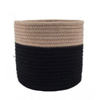 Generic Cotton Flower Pot With Out Lid (Beige-Black)