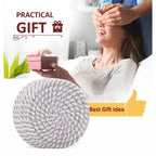 Generic Cotton Rope Drink Coasters 6 Pcs Set (Grey-White)