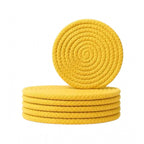 Generic Cotton Rope Drink Coasters 6 Pcs Set (Yellow)