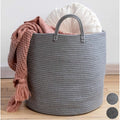 Generic Cotton Pack Of_1 12x14 Inch Laundry Storage Basket For Clothes (Grey)