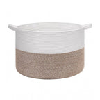 Generic Cotton Pack Of_1 16x14 Inch Storage Basket For Clothes With Out Lid (Kidi-White)