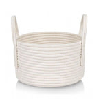 Generic Cotton Pack Of_1 Basket 7x5 Inch Storage Basket For Clothes (White)