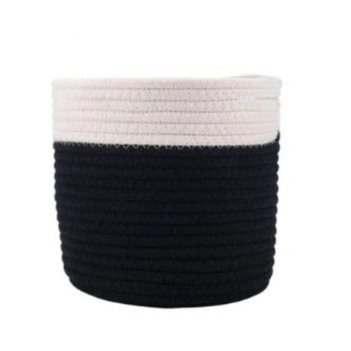 Generic Cotton Flower Pot With Out Lid (White-Black)