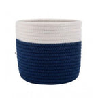 Generic Cotton Flower Pot With Out Lid (White-Blue)