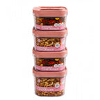 Generic Pack of 4 Switchers Airtight Storage Container Set 1250 ML (Pink)