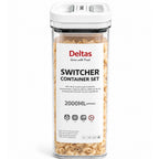 Generic Pack of 1 Switchers Airtight Storage Container Set 2000 ML (White)