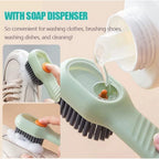 Generic Pack of 3 Soap Dispensing Cleaning Brush (Multicolor)