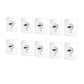 Generic Pack of 10 Acrylic-Metal Wall Hook (Multicolor)
