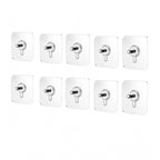 Generic Pack of 10 Acrylic-Metal Wall Hook (Multicolor)
